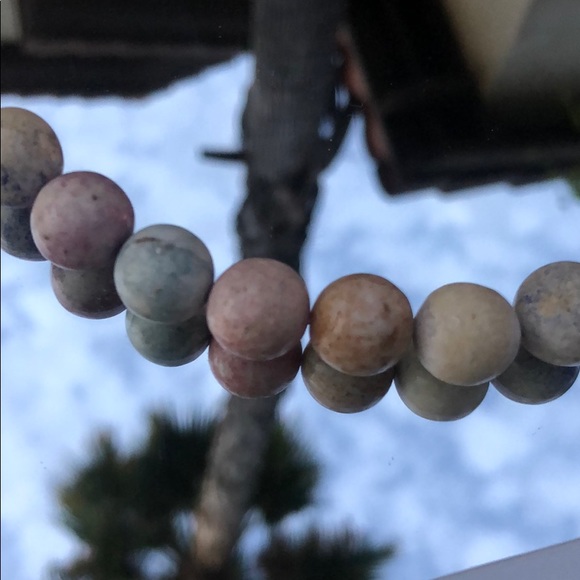 Multi-color Beaded Necklace with twist on clasp - Picture 7 of 8